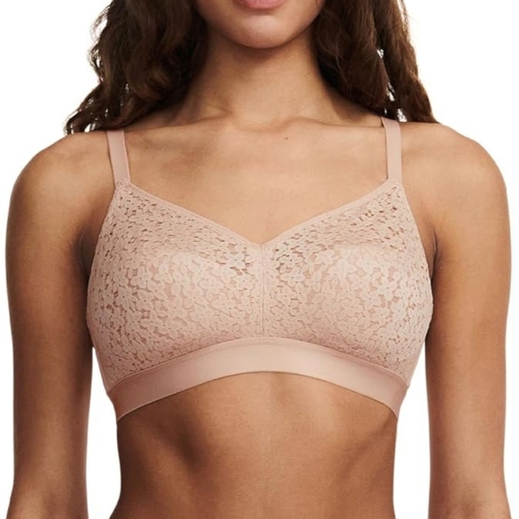Chantelle Womens Norah Supportive Wirefree Bra Bralette 13F8 Nude Size 36DDD - Picture 4 of 7